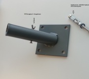 RVS vlaggenmasthouder compleet