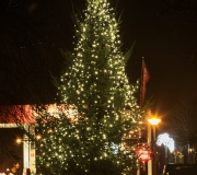 ZEVENHUIZEN / 9-12-2012 / Feestverlichting in de vorm van de provincie en versierde kerstboom, sfeerverlichting in winkelstraat, verzorgd door Wielsma Verlichting Leek  / Foto: Omke Oudeman